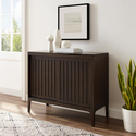 Record Storage Media Console, Dark Brown by Asher Crosley Thumbnail - 1