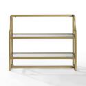 Modern Wall Shelf - Gold Display Shelf, Tiered Shelving, Art Deco Design, Bathroom & Hallway Storage Thumbnail - 1