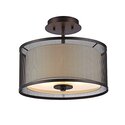Chloe Lighting Rubbed Bronze Semi-Flush Ceiling Light Audrey 2-Light Fixture Thumbnail - 1