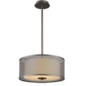 Rubbed Bronze 3 Light Transitional Ceiling Pendant Lighting Fixture 15 Wide - Chloe Lighting Thumbnail - 1