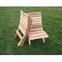 Folding Cedar Patio Chairs for Outdoor Events Camping Travel Thumbnail - 1