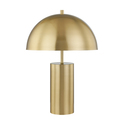 Modern Gold Metal Table Lamp with Mushroom Shade - A&E Bath And Shower Thumbnail - 1
