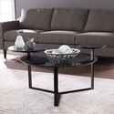 Faux Marble Coffee Table with Storage and Display Shelves - SEI Thumbnail - 1