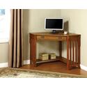 Medium Oak Corner Desk with Open Shelf Storage - Urbal Furnishings Thumbnail - 1