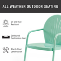 Crosley Griffith Outdoor Metal Armchair Tangerine Gloss Thumbnail - 1