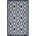 Grey/Royal Large Rectangle Indoor - Outdoor Rug, 5' - 3 x 7' - 7, Power Loomed - Safavieh Thumbnail - 1