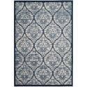 Cottage Blue/Creme Large Rectangle Rug Thumbnail - 1