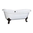 Classical Roll Top Cast Iron Double Slipper Tub 72 - Barclay Products Thumbnail - 1