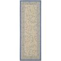 Transitional Rug - Courtyard Polypropylene -Natural/Blue Thumbnail - 1