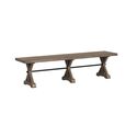 Picket House Furnishings Farmhouse Dining Bench - Medium Brown Wood & Metal Design Thumbnail - 1