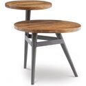 Natural Mango Wood Two Tiered Side Table - Linon Thumbnail - 1