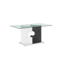 Elegant Driftwood Dining Table with Glass Top - Global Furniture USA Thumbnail - 1