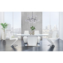 White Lacquer Dining Table with Butterfly Leaf Extension - Global Furniture USA Thumbnail - 1