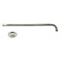 Westbrass 1/2 in. IPS x 19 in. 90-Degree Rain Shower Arm with Flange in Polished Nickel Thumbnail - 1