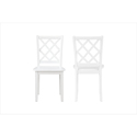 New Classic Furniture Trellis Wood Dining Chair (Set Of 2)-White Thumbnail - 1