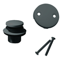 Westbrass Tip Toe Tub Trim Set with Two-Hole Overflow Faceplate in Powdercoated Flat Black Thumbnail - 1