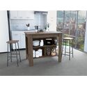 DEPOT E-SHOP Kitchen Island with Storage | 35" Height | Modern Kitchen Table Thumbnail - 1