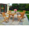 Outdoor Dining Set 5-Piece Natural Oil Finish Thumbnail - 1