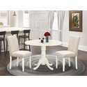 Modern 3-Piece Round Dining Set - Table & 2 Chairs Thumbnail - 1