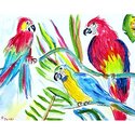 Three Parrots Door Mat 18x26 Thumbnail - 1