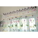 Dolce Mela Window Sheer Curtains Panel, Brazilian Butterflies Thumbnail - 1