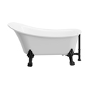 Classic Clawfoot Tub Black Ornate Feet 59 x 28 x 30.375 - A & E Bath and Shower Thumbnail - 1