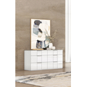 Whiteline Modern Living Daisy Dresser high gloss white 6 self close drawers Thumbnail - 1