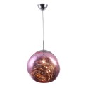 Bethel a Single Pendant Pink Acrylic Orb Light with Chrome Hardware Thumbnail - 1