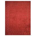 Rugsotic Carpets Hand Knotted Gabbeh Wool 6'x9' Area Rug Contemporary Red OJL00514 Thumbnail - 1