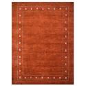 Rugsotic Carpets Hand Knotted Gabbeh Wool 8'x10' Area Rug Contemporary Dark Orange OJL00520 Thumbnail - 1