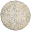 Evoke Ivory/Grey Round Rug Thumbnail - 1