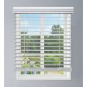 Linen Avenue Cordless Faux Wood Blind White, 57 W x 72 H Outside Mount Thumbnail - 1