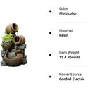 Jeco Multi Pots Outdoor Water Fountain With Flower Pot, 3-Tier Outdoor Water Fountain Thumbnail - 1