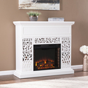 Electric Fireplace - 45.75" Modern Design, Mirror Accents, Supplemental Heat & Remote Control Thumbnail - 1