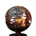 Esschert Design Wildlife Fire Sphere, Rust Metal Finish - X Large Thumbnail - 1
