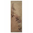 Rugsotic Carpets Hand Tufted Wool 2'6''x10' Runner Rug Floral Light Brown OJK00905 Thumbnail - 1