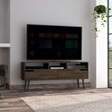 FM FURNITURE Hamburg TV Stand For TV?s up 60", Four Legs, Three Open Shelves Thumbnail - 1