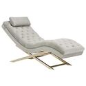 Modern Adjustable Chaise Lounge Sofa Headrest Pillow Included - Safavieh Thumbnail - 1