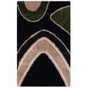 Rugsotic Carpets Hand Tufted Polyester 4' x 6' Contemporary Area Rug Black K00046 Thumbnail - 1