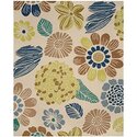 Country & Floral Rug - Four Seasons Polypropylene -Beige Thumbnail - 1