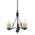 Cal Lighting 18" Tall Metal Chandelier in Black Smith Finish Thumbnail - 1