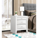Glory Furniture White 3 Drawer Nightstand  Thumbnail - 1