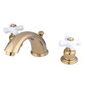 Kingston Brass GKB962PX Water Saving English Country Widespread Lavatory Faucet, Polished Brass Thumbnail - 1