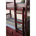 American Furniture Classics Model 2810-TTMT, Solid Pine Mission Twin over Twin with Roll Out Twin Trundle Bed in Merlot. Thumbnail - 1
