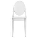 LeisureMod Marion Transparent Acrylic Modern Chair - Set of 4 - Thumbnail 2