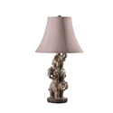 ORE International 21" In Wildlife 3 Stacked Elephants Polyresin Table Lamp Thumbnail - 1