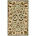 Wool Pile Rugs 11'x8' Light Green Ivory Large Rectangle Rug Thumbnail - 1