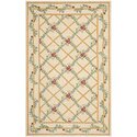 Virgin Wool Pile Country Floral Rug 11x8' Ivory & Large Rectangle - Safavieh Thumbnail - 1