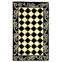 Transitional Rug - Chelsea Wool Pile -Black/Ivory Style-D Thumbnail - 1