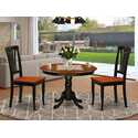 Elegant Round Dining Table Set with Buttermilk & Cherry Finish Chairs Thumbnail - 1